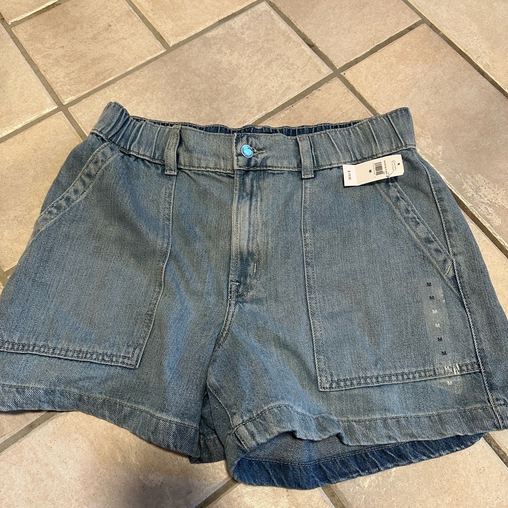 GAP Blue Jean Shorts High-Waisted Relaxed Fit